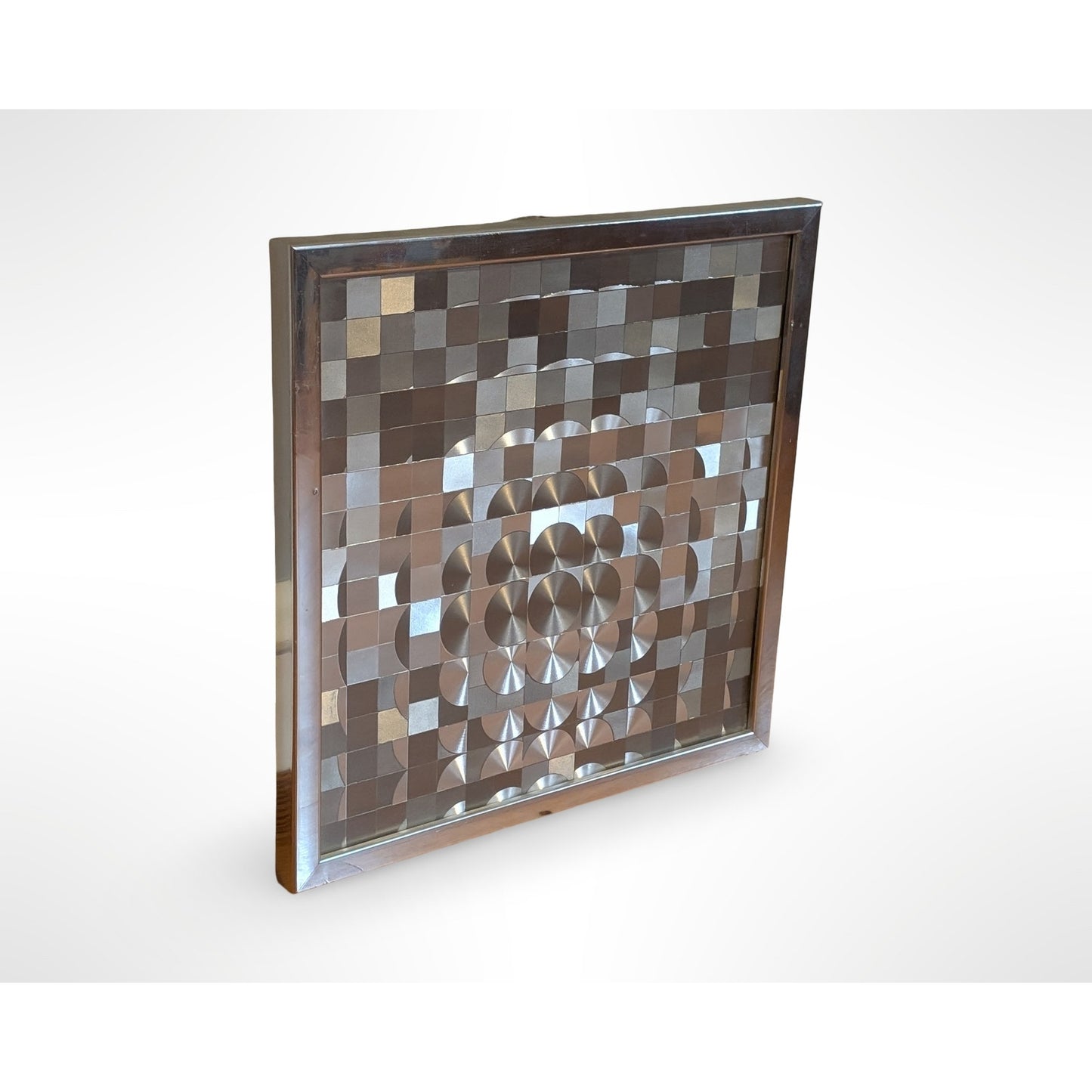 Vintage Windsor Op Art Reflective Wall Art 17.125" Square