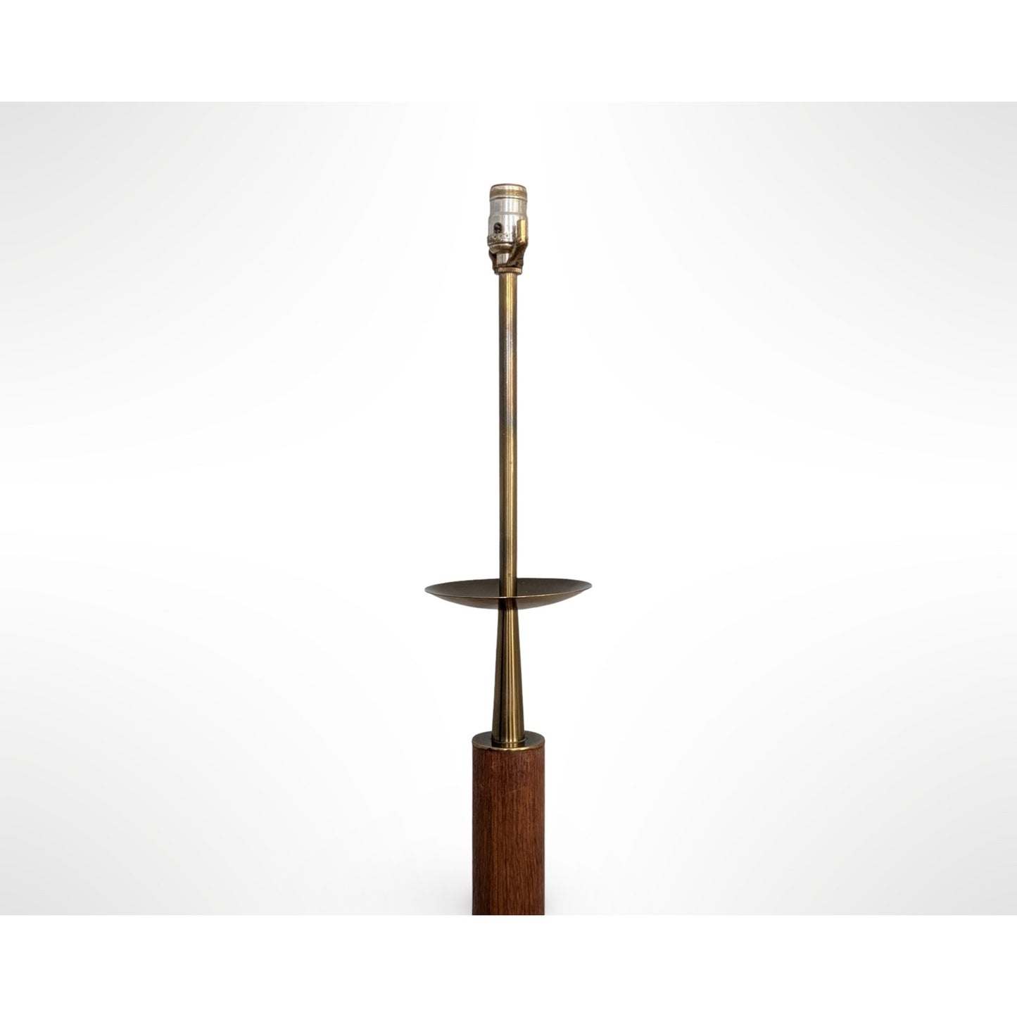 Rare Tommi Parzinger for Stiffel Brass & Wood Table Lamp Mid Century