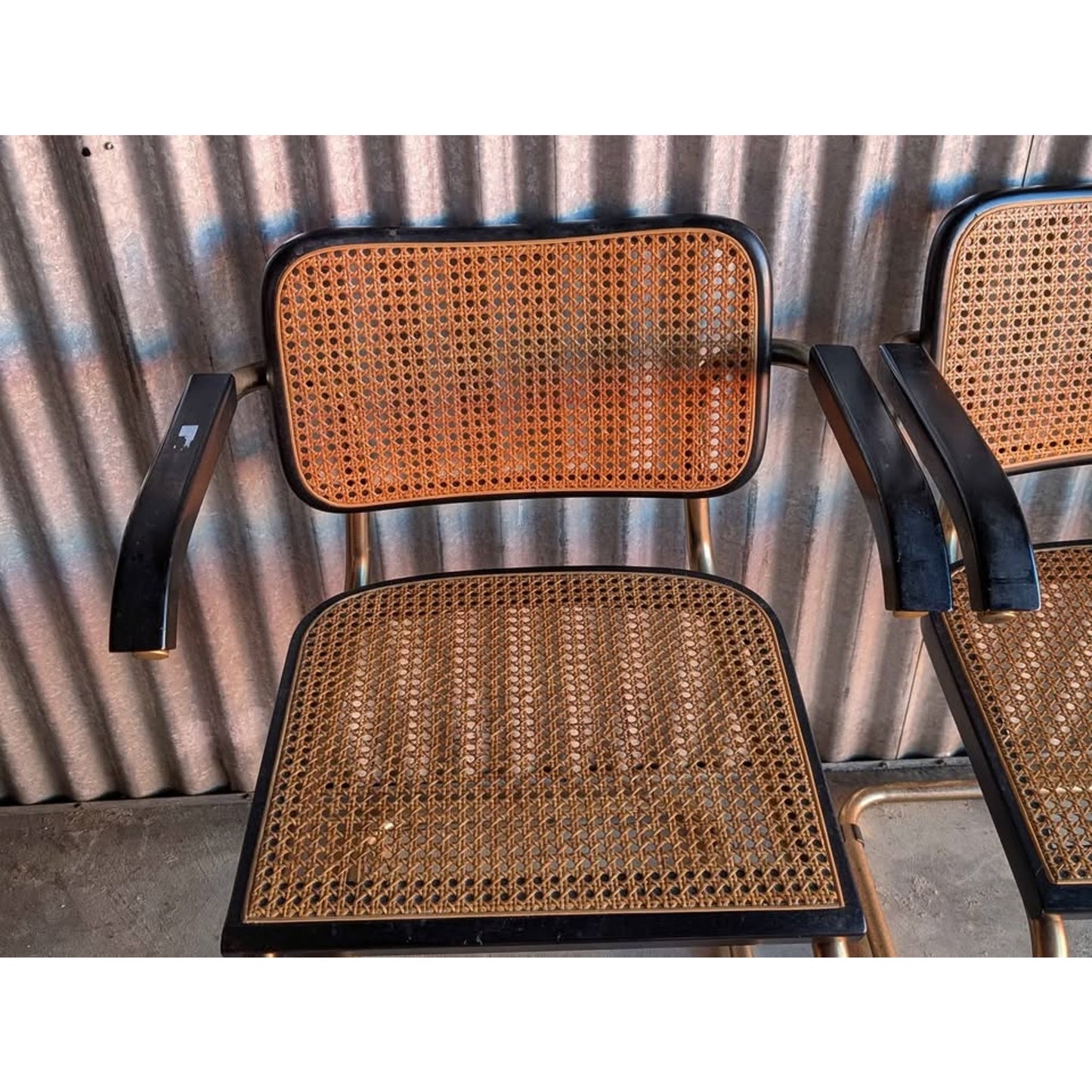 Set of 3 Vintage Mid Century Modern Cesca Chairs Made in Italy