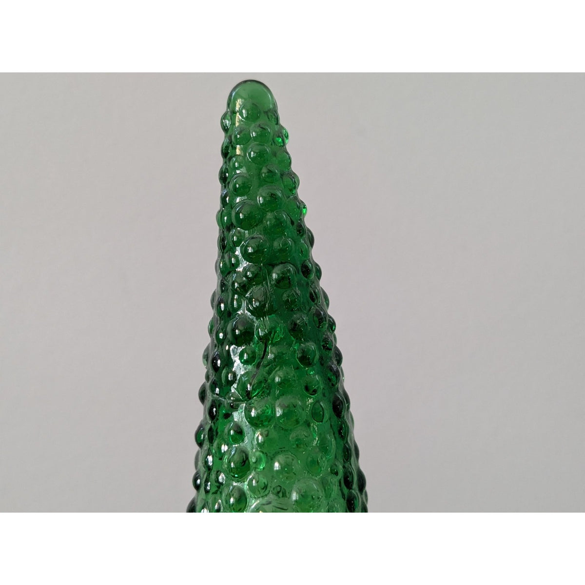 Vintage Mid-Century Modern Empoli Green Hobnail Genie Bottle Decanter – Italy — additional view 7