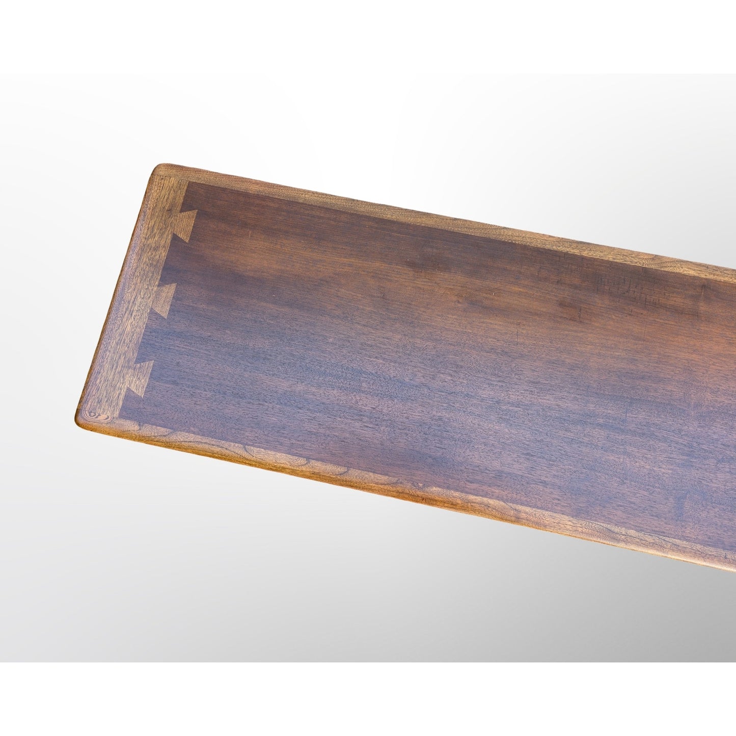 Lane Acclaim walnut coffee table with dovetail inlay mid century modern rectangular cocktail table