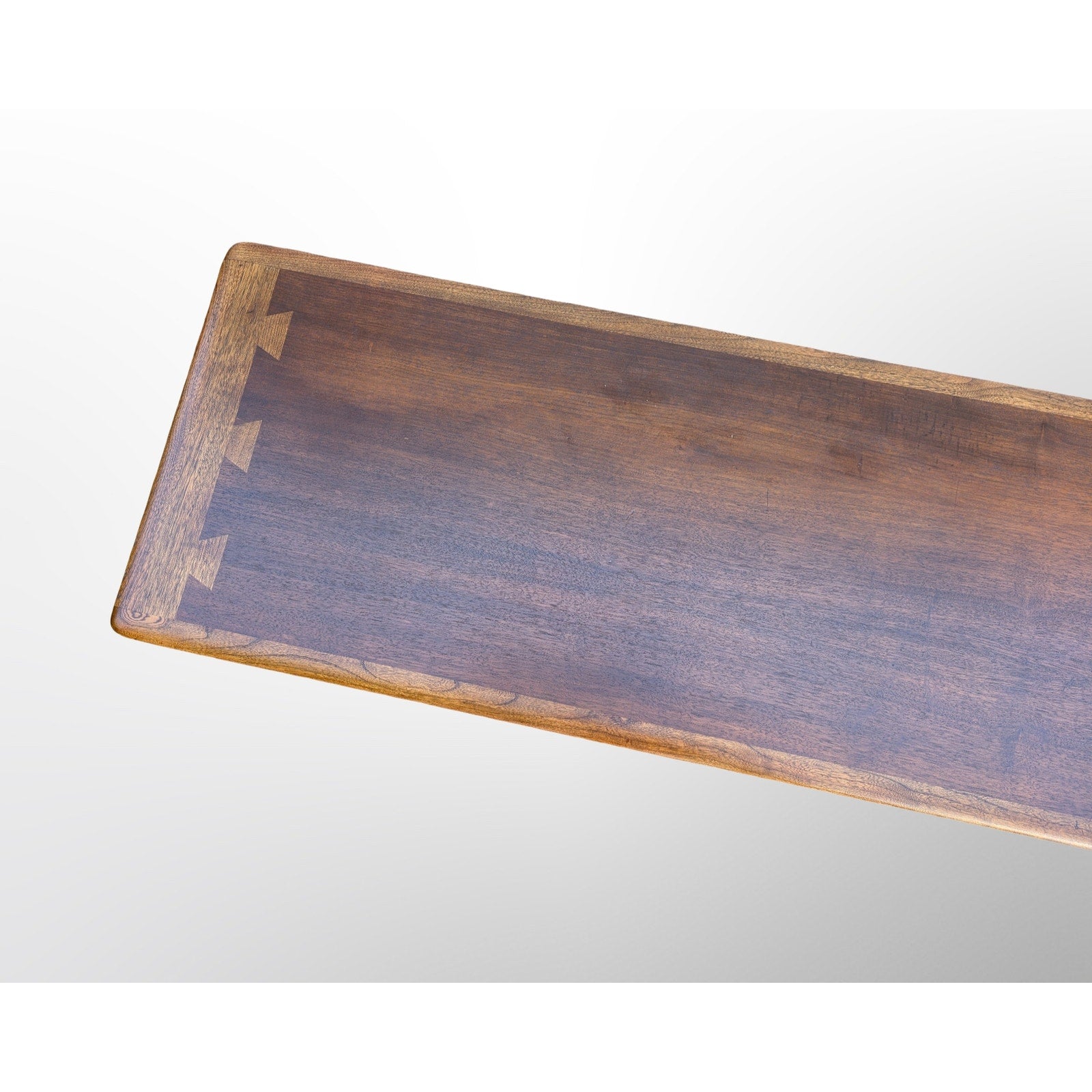 Lane Acclaim walnut coffee table with dovetail inlay mid century modern rectangular cocktail table