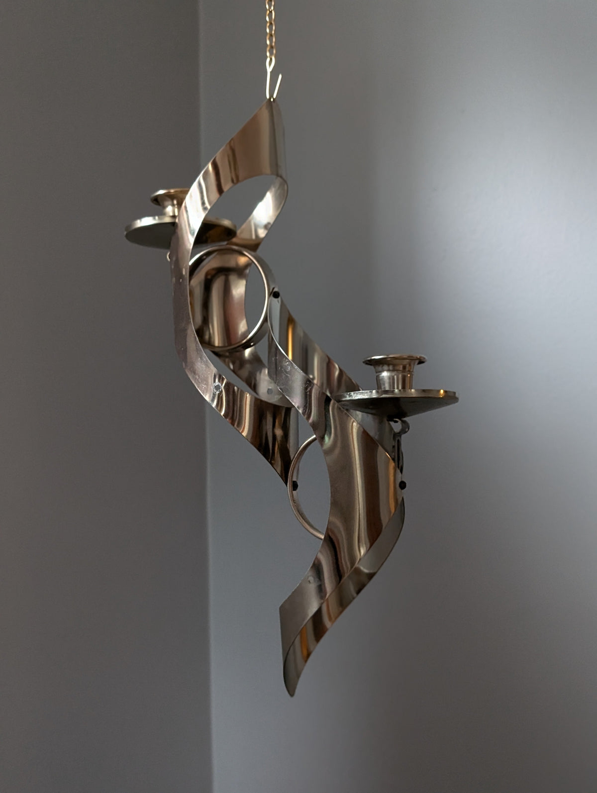Mid Century Modern Pendant Candle Holder — additional view 2