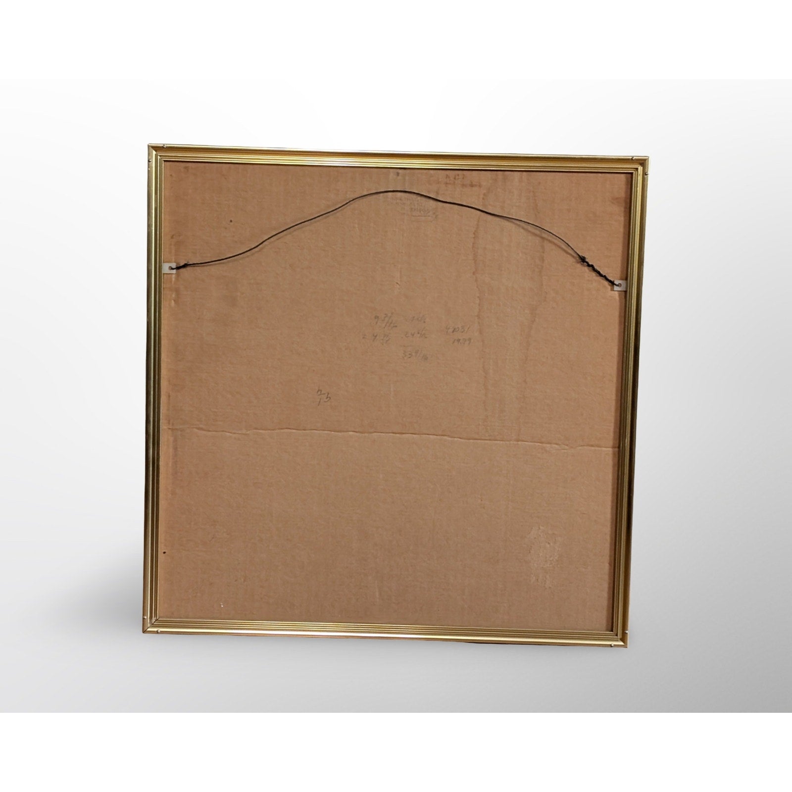 Mid century op art gold foil wall art dimensional optical geometric panel vintage modern decor