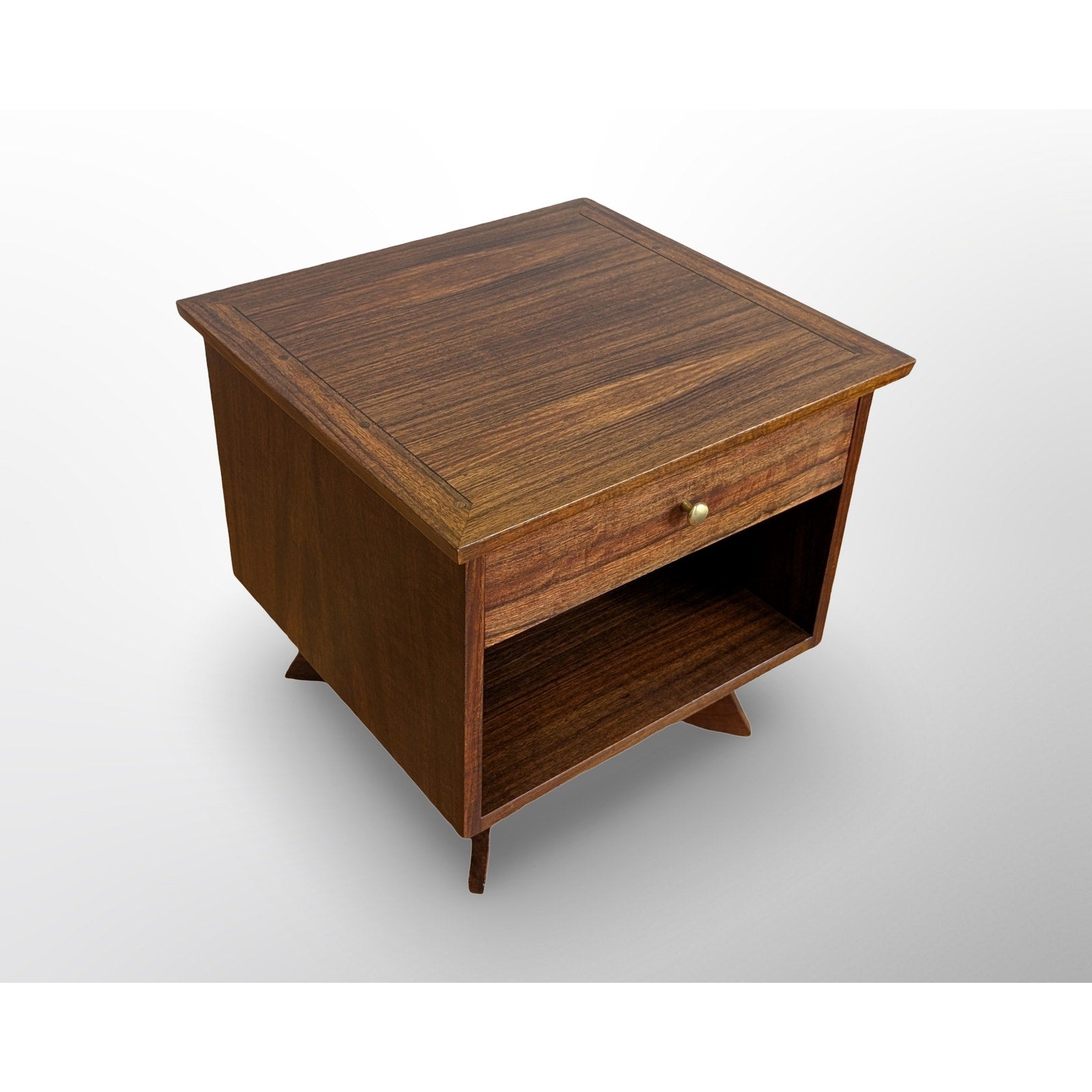 Top surface detail of George Nakashima Origins nightstand showing natural wood character