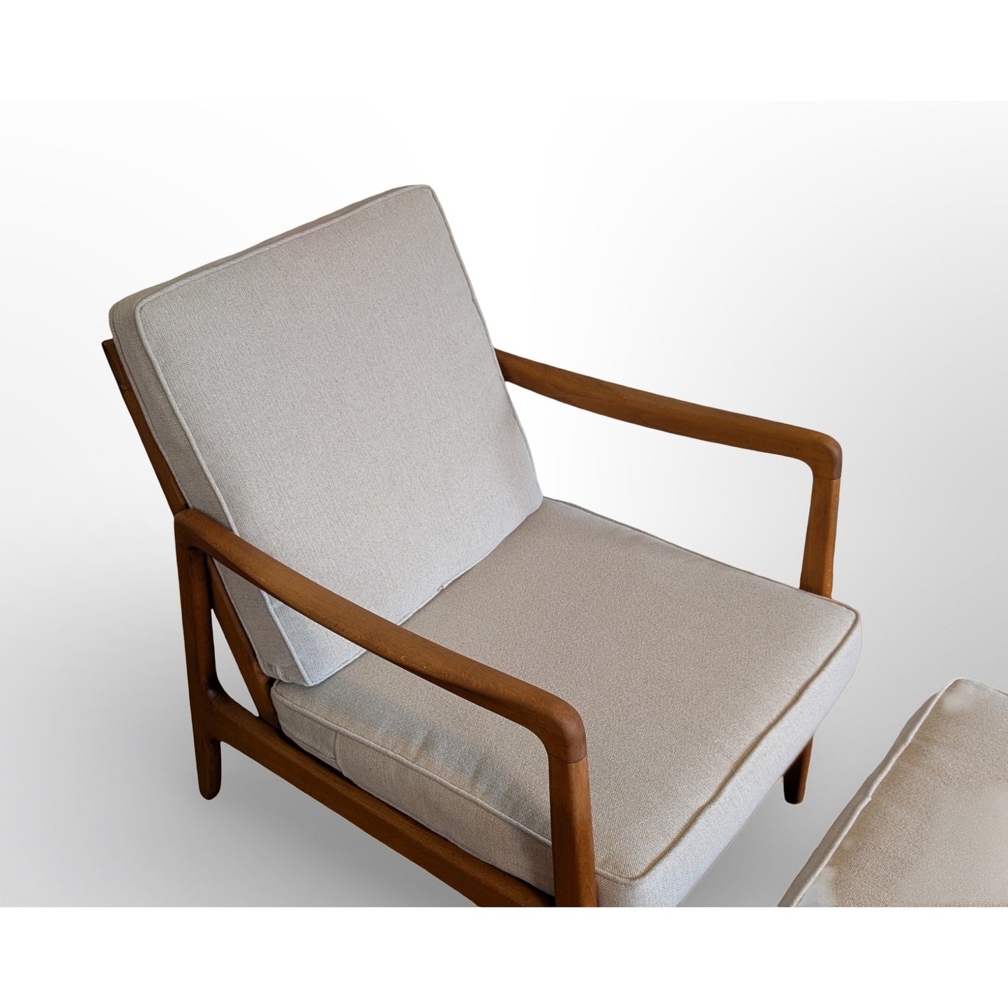 Ole Wanscher FD109 lounge chair and ottoman set mid century modern furniture