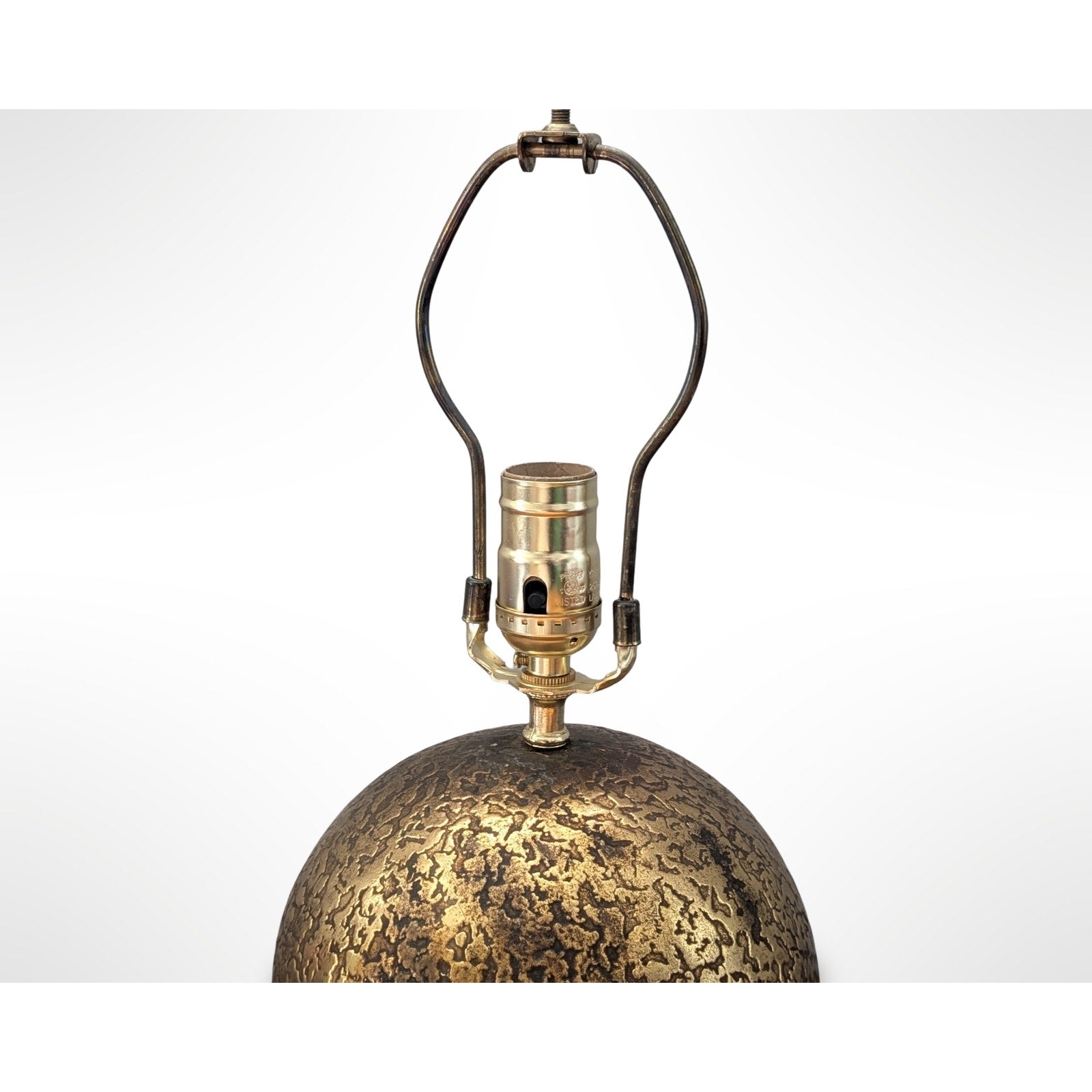 Vintage Olive Kooken brass clad Art Deco table lamp with shade measuring 16.5 inches tall