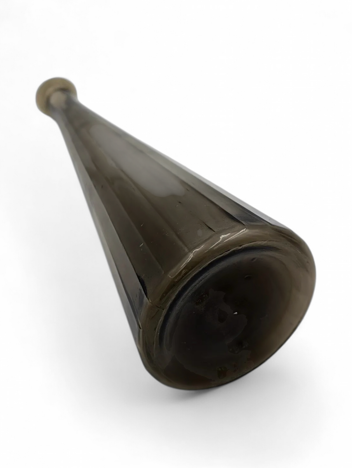 Vintage Empoli genie bottle shown as decorative vase centerpiece