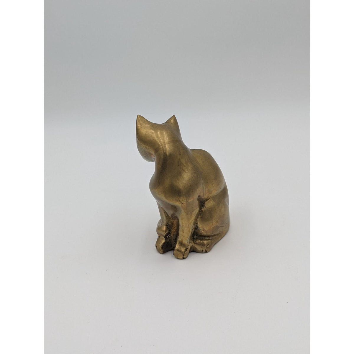 Vintage Brass Cat Figurine Mid Century Modern MCM — additional view 2