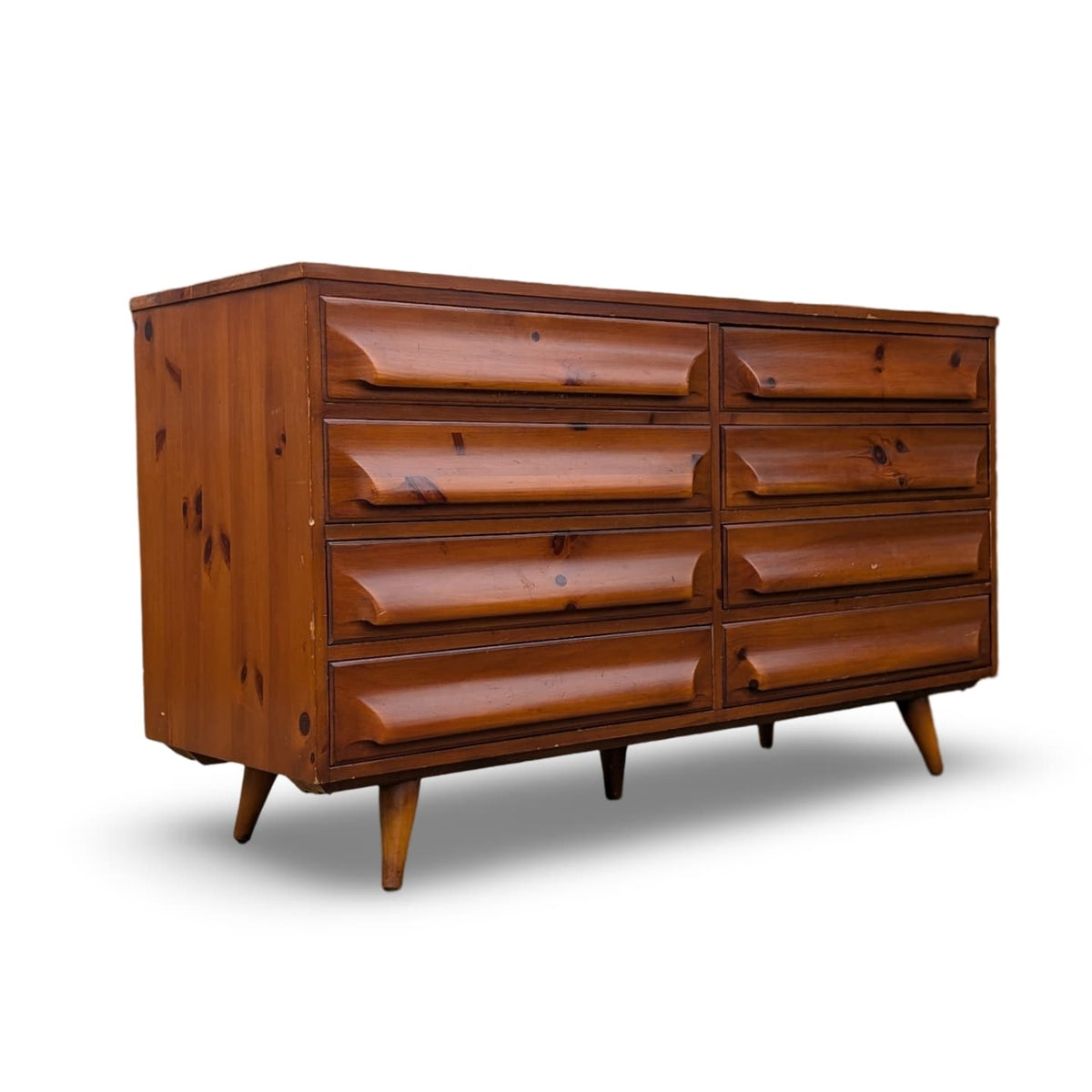 Vintage Franklin Shockey Dresser: Mid-Century Modern Design Meets Rustic Charm — additional view 2