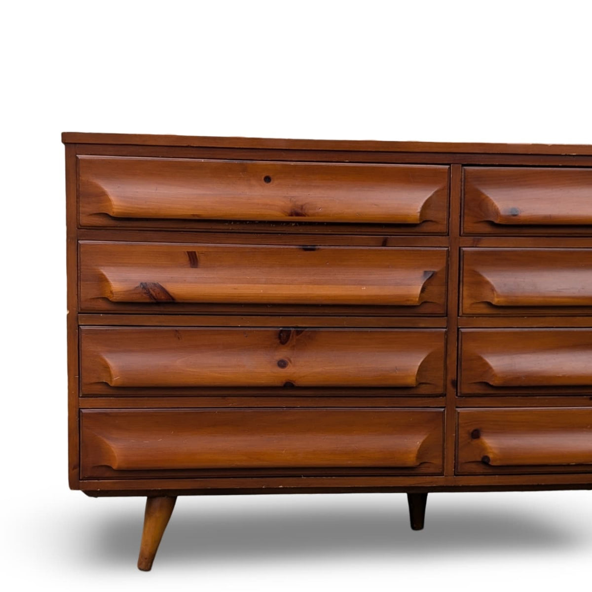 Vintage Franklin Shockey Dresser: Mid-Century Modern Design Meets Rustic Charm — additional view 4