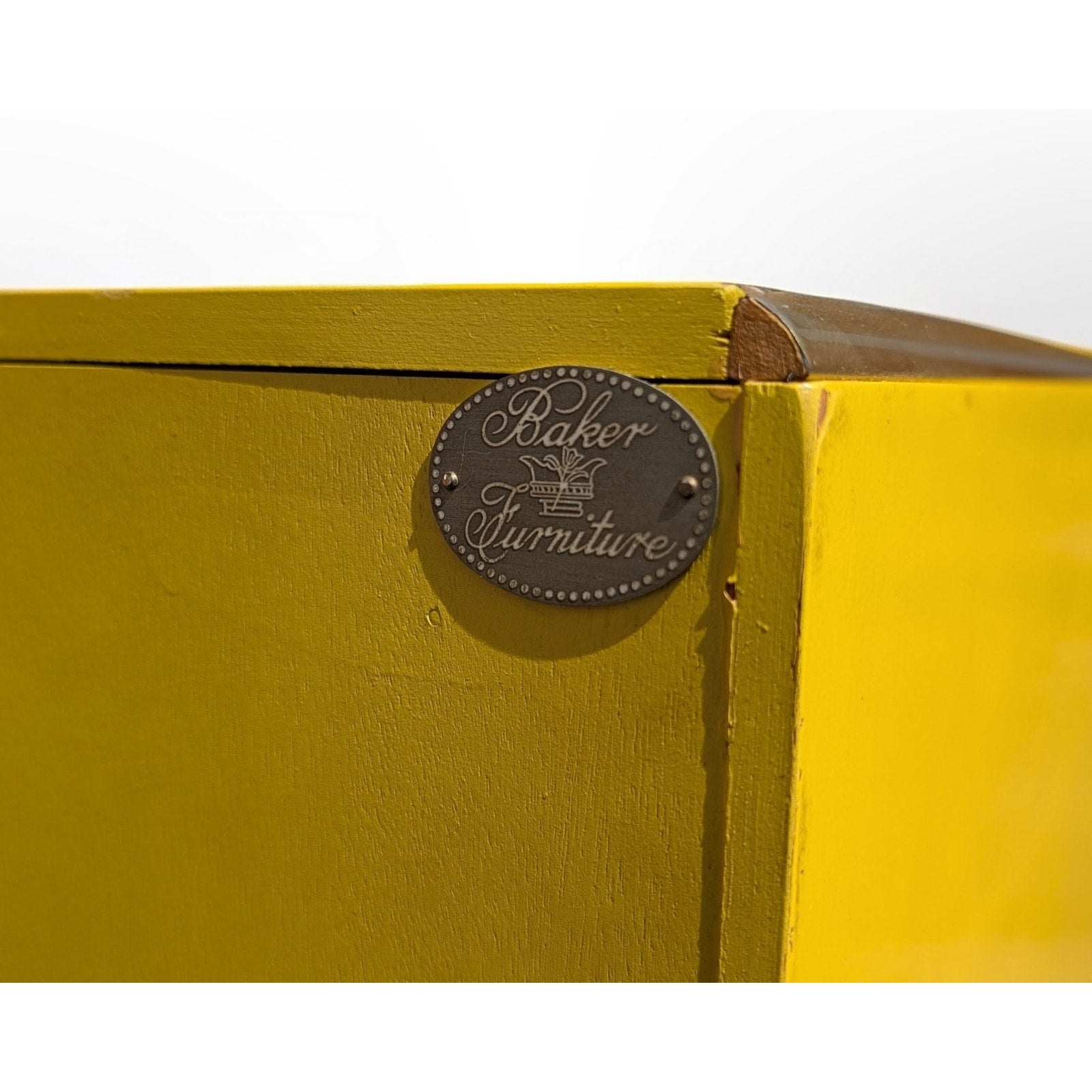 Vintage Michael Taylor for Baker Far East Collection cabinets yellow lacquer mid century modern statement furniture