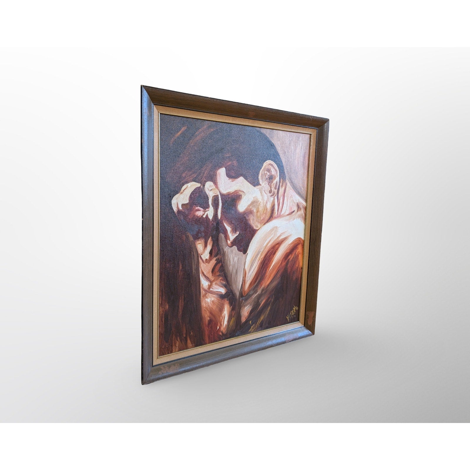 William Grano Is There a Forever figural painting mid century modern expressive artwork vintage